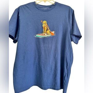 J Crew Blue Graphic Cotton T-Shirt Size Men L or Women XL